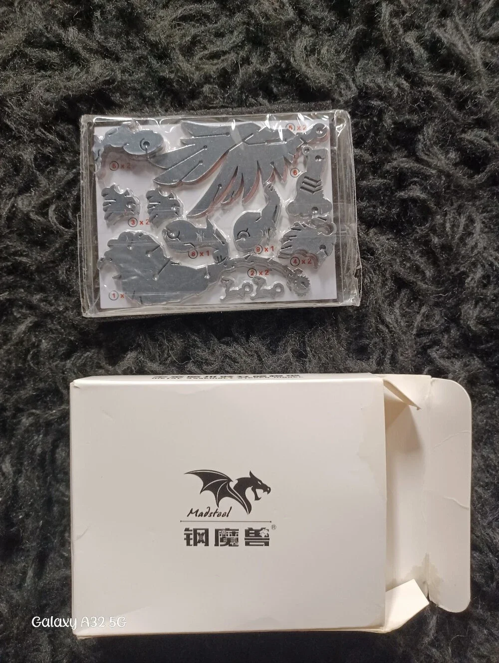 Maotool Metal 3D Dragon Model Kit DIY Unassembled Silver, 2 Pack